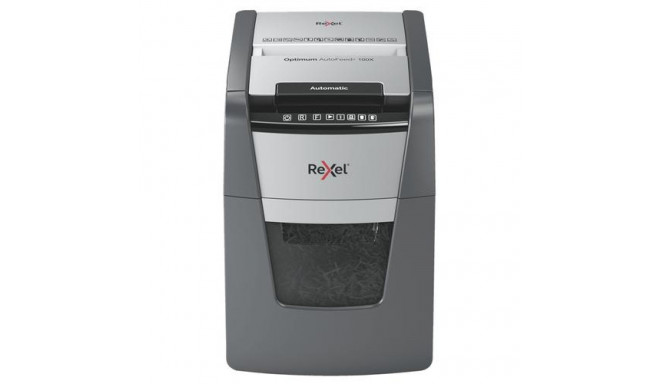 Rexel Optimum AutoFeed+ 100X paper shredder Cross shredding 55 dB 22 cm Black, Grey