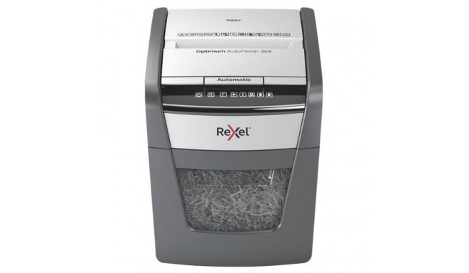 Rexel Optimum AutoFeed+ 50X paper shredder Cross shredding 55 dB 22 cm Black, Grey