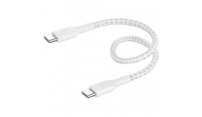 "Belkin geflochtenes USB-C / USB-C-Kabel 0,15m, weiss"