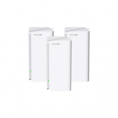 Tenda MX21 Pro(3-pack) Tri-band (2.4 GHz / 5 GHz / 6 GHz) Wi-Fi 6 (802.11ax) White Internal