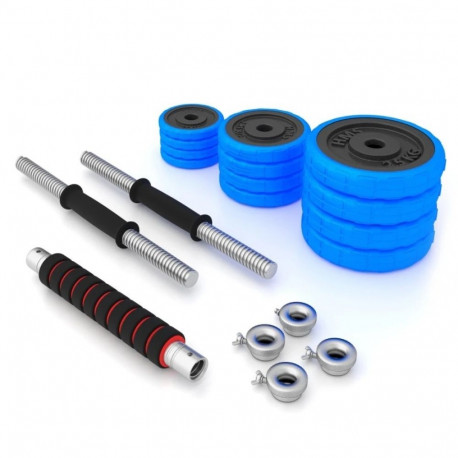 HMS SGG30 BAR 2-ühes raskuste komplekt (kang ja hantlid) 30 kg