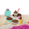 Kinetic Sand Scents, Ice Cream Treats Playset with 3 Colors of All-Natural Scented Play Sand and 6 S