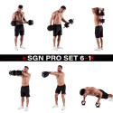 6IN1 WEIGHT SET HMS SGN140 (BARBELL, DUMBBELL AND KETTLEBELL) 40KG