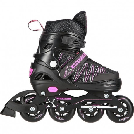 NILS EXTREME NH11912 A 2IN1 SKATES BLACK/PINK SIZE. S (31-34) WITH INTERCHANGEABLE HOCKEY SKATES