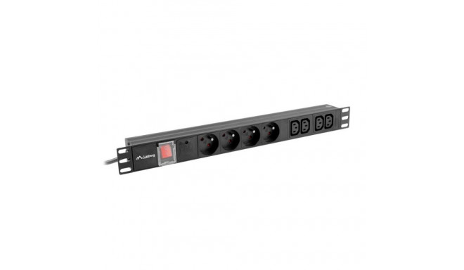 Lanberg PDU-04E04I-0200-BK toitejaotur 4 AC pesa 1U must