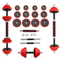 HMS SGGX20 rubberized barbells with barbell function 20 kg