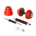 HMS SGGX20 rubberized barbells with barbell function 20 kg