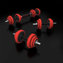 HMS SGGX20 rubberized barbells with barbell function 20 kg