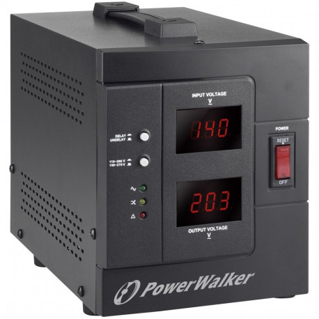 PowerWalker pingeregulaator AVR 2000 SIV FR 2 vahelduvvoolu pistikupesa 110-280V, must
