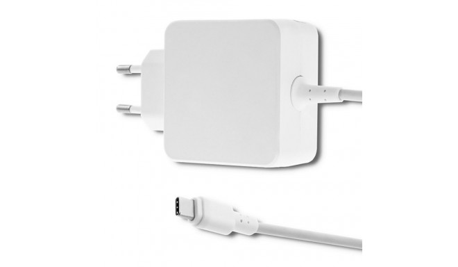 Qoltec 50194 Toiteadapter 45W | 5-20V | 2-3A | USB C | PD | Valge