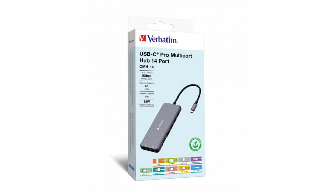 Verbatim CMH-14 USB Type-C 5000 Mbit/s Silver