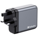 Verbatim GNC-140 GaN laadija 140W koos 2 x USB-C PD 140W / 1 x USB-C PD 20W / 1 x USB-A QC 3.0 (EU/U
