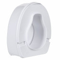 High raising toilet seat with flap