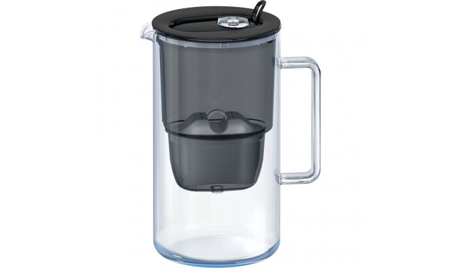 Aquaphor Glass 2.5L Black Filter Jug + 1 Maxfor Plus Mg Cartridge