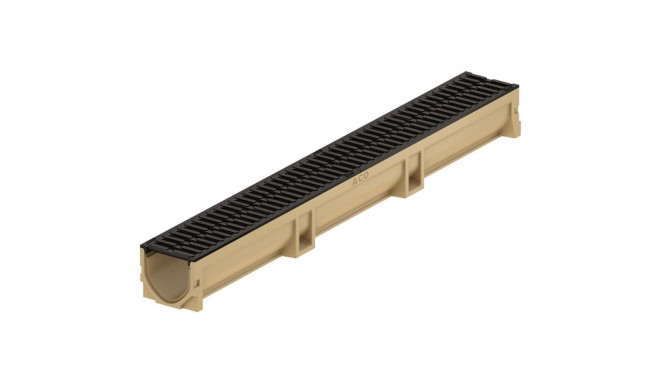 ACO Euroline gutter with cast iron grate, 1 m