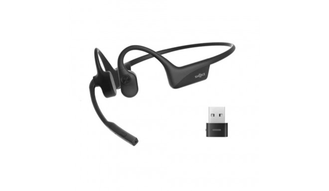 Shokz OpenComm2 Luujuhtivustehnoloogia ja mürasummutava mikrofoniga kõrvaklapid ja USB-A-adapter, mu