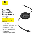 Cable USB C - USB C 100W 1.5m retractable black Free2Pull BASEUS