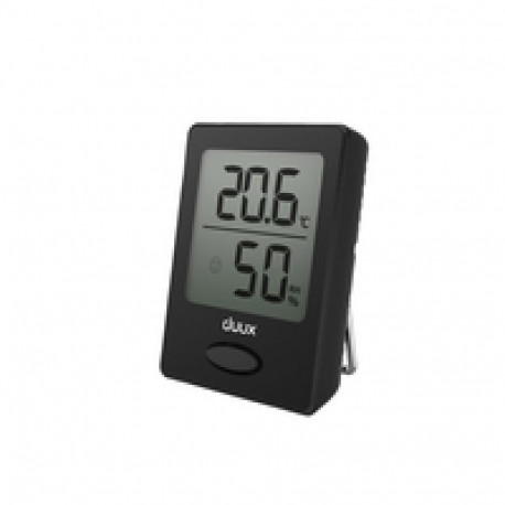 Duux Sense Hygrometer + Thermometer Black LCD display