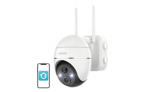 Wireless 3MP WiFi outdoor camera ieGeek ZS-GX1S white 5200mAh