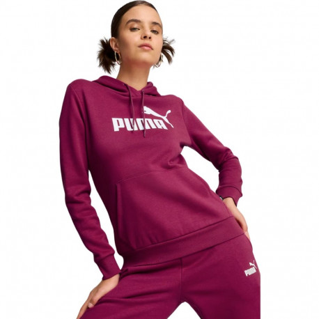 Puma naiste kapuutsiga pusa ESS Logo Hoodie FL 586789 52 XS, burgundi