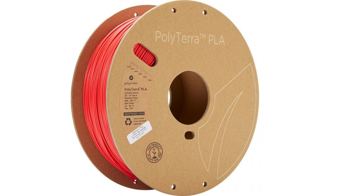 PLA filament 3D-printerile Polymaker PolyTerra, Lava Red - punane, 1,75mm, 1kg