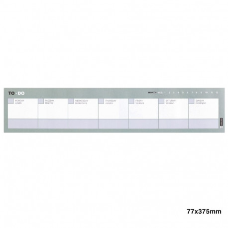 Märkmepaber TO-DO 77x375mm 54l nädalaplaneerimine Miquelrius