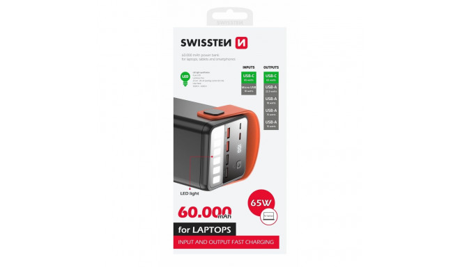 Swissten Power Line Power Bank  60 000 mAh / 65W