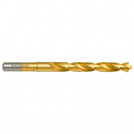 Wiertło do metalu Baildon DIN 338 RN 10,5 mm, HSS TiN (S), 133-87 mm (chwyt 3-płaszczyznowy)