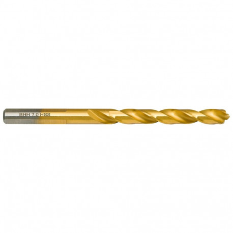 Baildon DIN 338 RN 7 mm HSS TiN (S) metallipuuriotsik, 109-69 mm (3-tasapinnaline vars)
