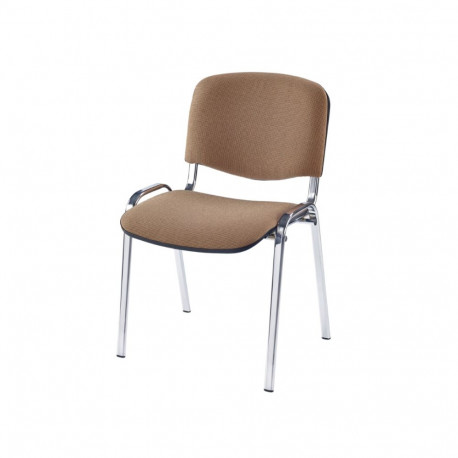 Office chair/customer chair ISO beige fabric chrome legs