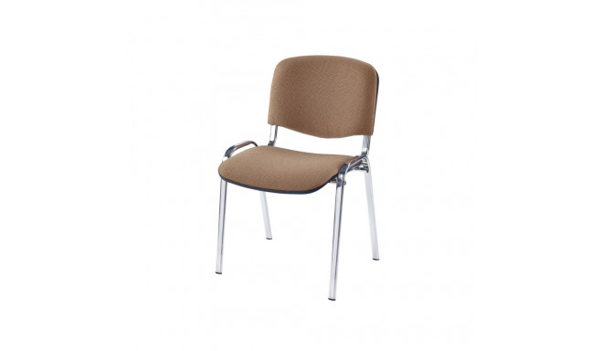 Office chair/customer chair ISO beige fabric chrome legs