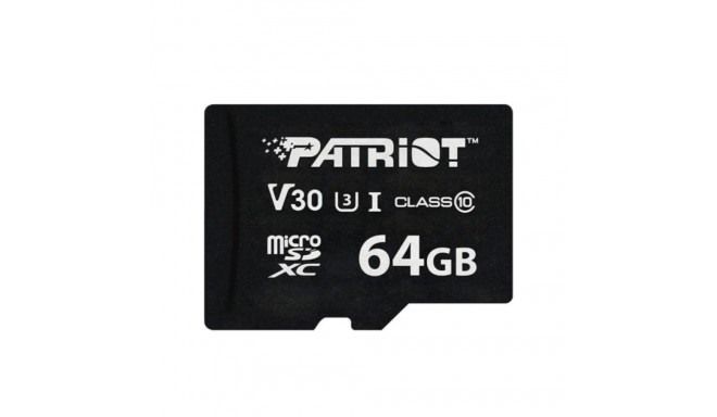 Memory Card - Patriot Vx Series 64GB V30 Class 10 Uhs-i U3 4K UHD Micr