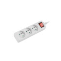 Extension cord - Lanberg 3M 3 AC Outlets With Switch White