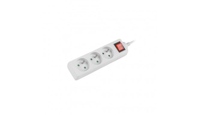 Extension cord - Lanberg 3M 3 AC Outlets With Switch White