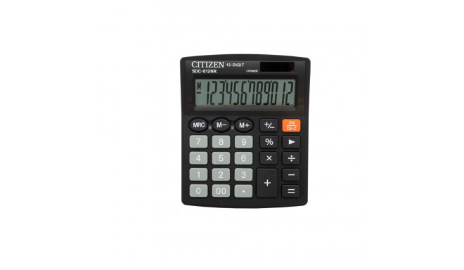 Calculator - Citizen SDC-812NR - 12 Digits - Black