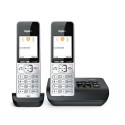 Gigaset COMFORT 500A duo Analog/DECT telephone Caller ID Black, Silver