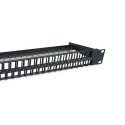 Equip 48-Port Keystone Cat.6 Unshielded Patch Panel, Black