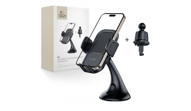 TECH-PROTECT V8 UNIVERSAL DASHBOARD UNRG & VENT CAR MOUNT BLACK