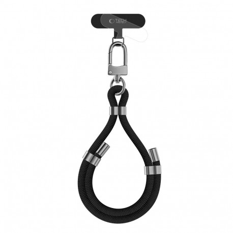 TECH-PROTECT C4S ROPE WRIST STRAP BLACK/SILVER