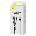 BASEUS cable 3in1 USB A to Micro USB / Lightning / Type C 3,5A 6CAXS000001 1,2 m black