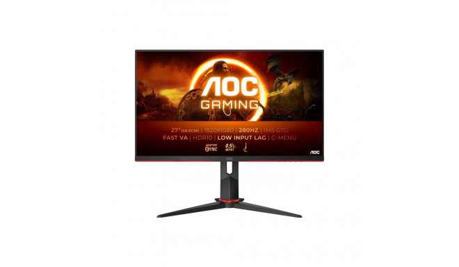 AOC | 27G2ZN3/BK | 27 " | VA | FHD | 16:9 | 280 Hz | 1 ms | 1920 x 1080 pixels | 300 cd/m² | HDMI po