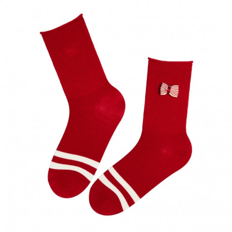 SOKISAHTEL LUANA punased lipsuga puuvillased sokid 444