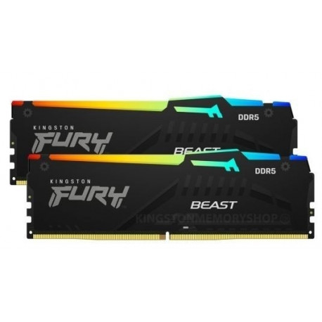 Memory DDR5 Fury Beast Black RGB 16GB(2 8GB)/6000 CL36 EXPO