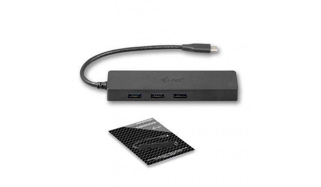 i-tec USB C Slim 3-port HUB Gigabit Ethernet USB 3.0 to RJ-45 3x USB 3.0