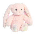 AURORA Rainbow Gingham Bunnies Plīša rozā trusis, 18 cm