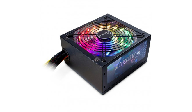 Power Supply INTER-TECH Argus RGB, 80PLUS Bronze, 600W, Retail, 1x140 Fan, 1x20+4Pin, 4+4Pin, 2xPCI-