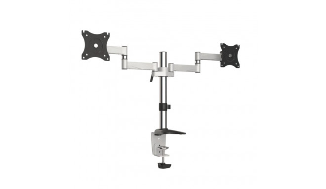 Dual Monitor Stand - Maclean MC-714 13-27" Aluminum Black
