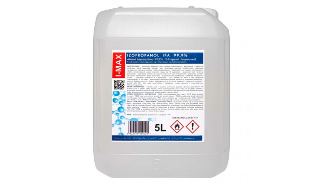 Izopropilspirts Izopropanols IPA I-MAX 99,9% 5L