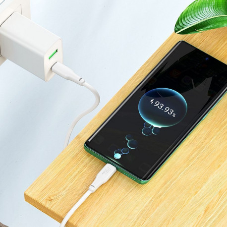 Cable USB C to USB C Hoco 3A 100W 1 m X93 white