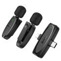 HOCO 2 x lavalier wireless microphone Lightning / Type C L15 black